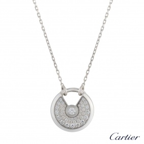 Cartier 18k W/G?Amulette de Cartier Diamond Pendant 0.55ct?B3047600